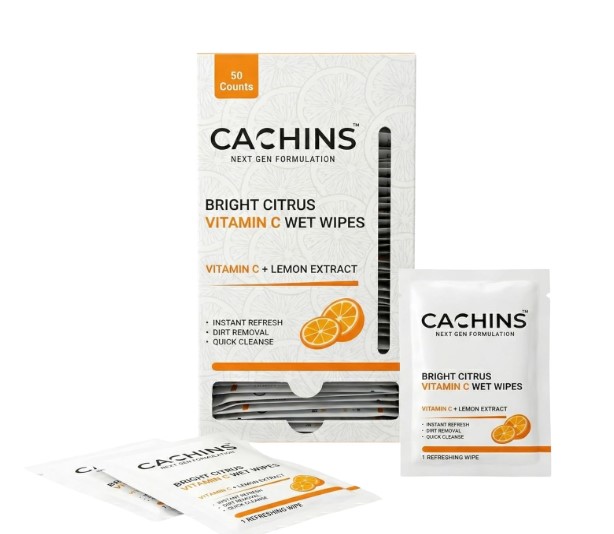CACHINS Bright Citrus Vitamin C Face Wipes